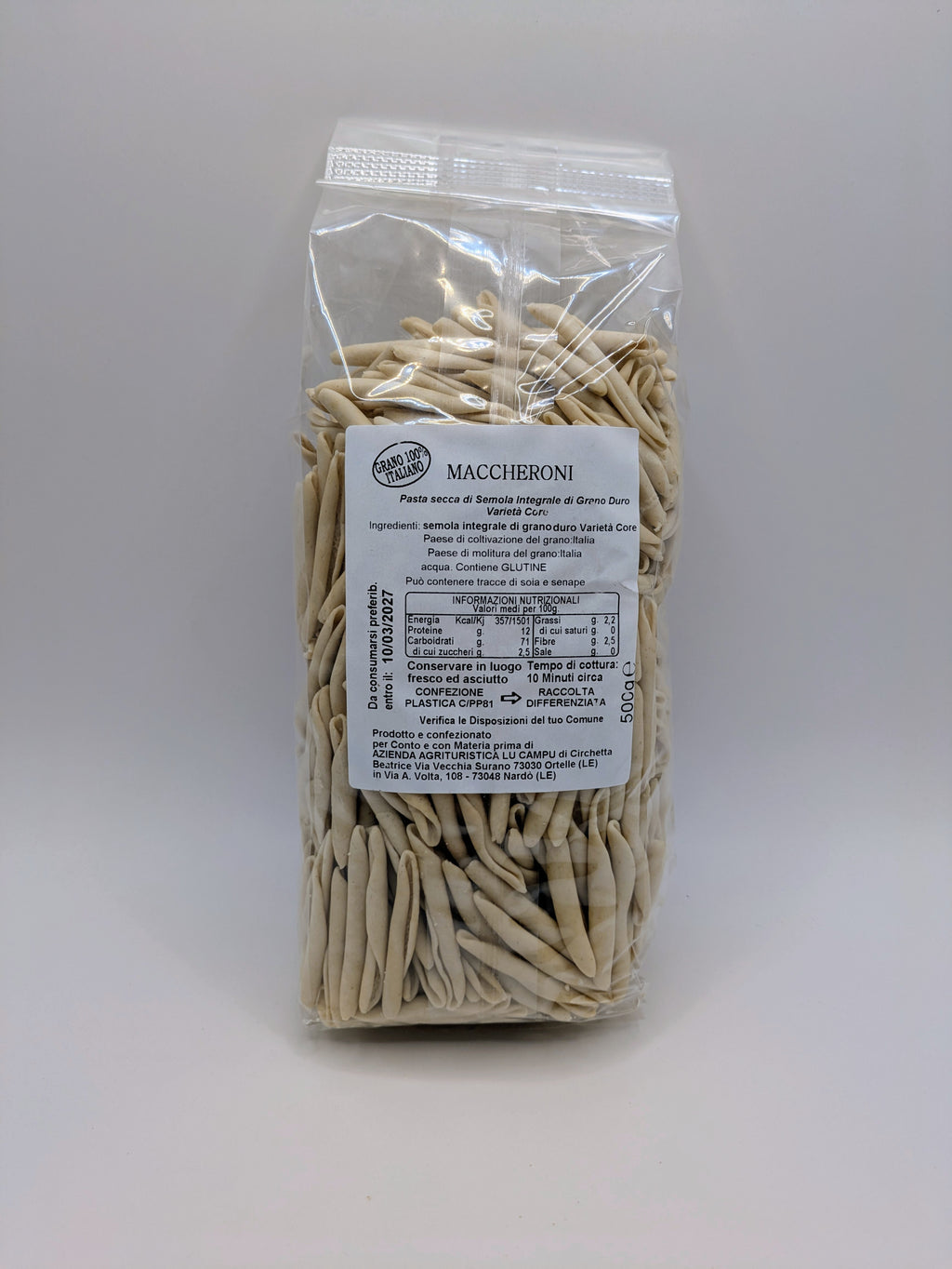 Maccheroni rustici - 500 g