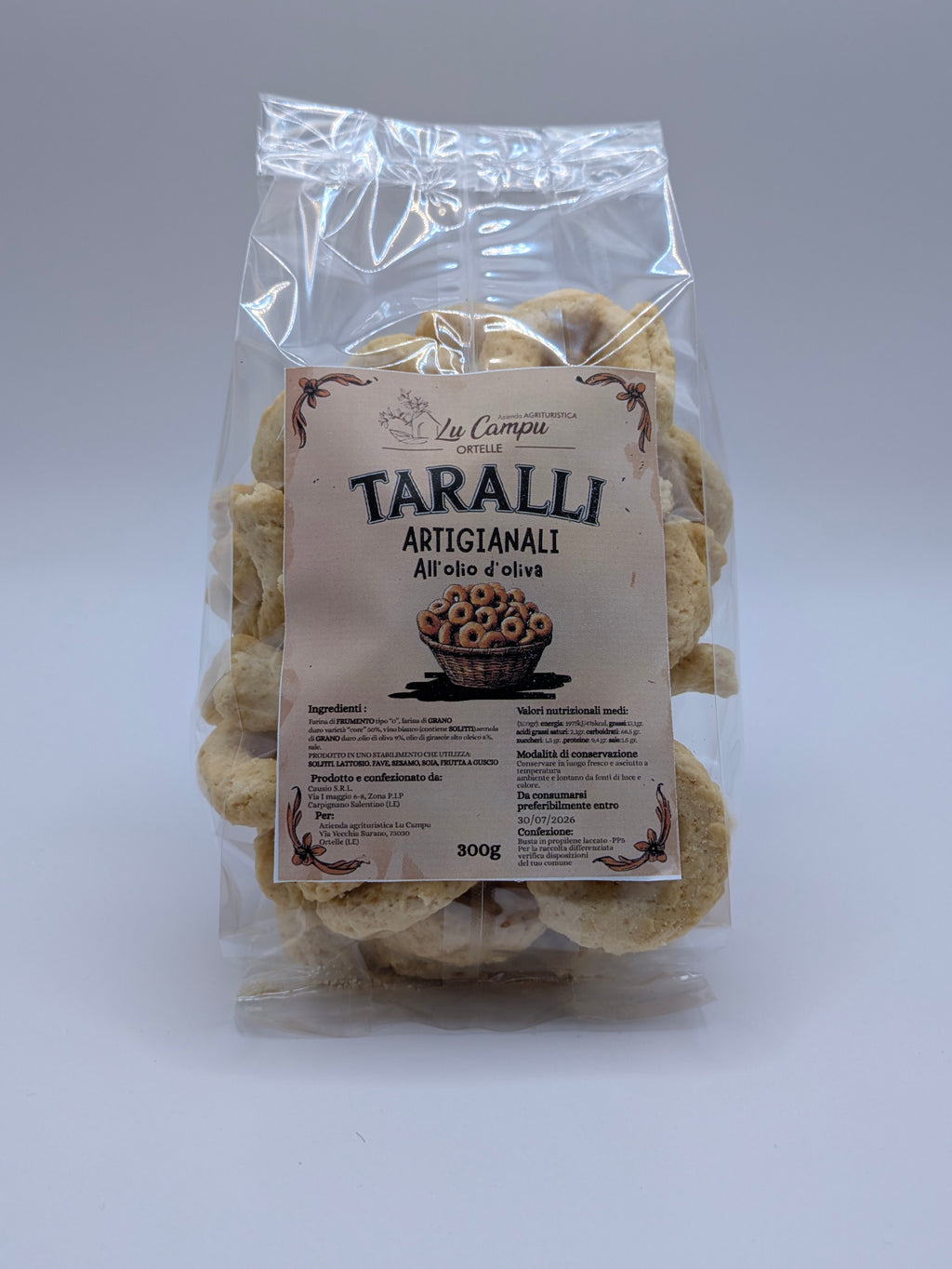 Taralli Artigianali - all'olio d'oliva - 300g