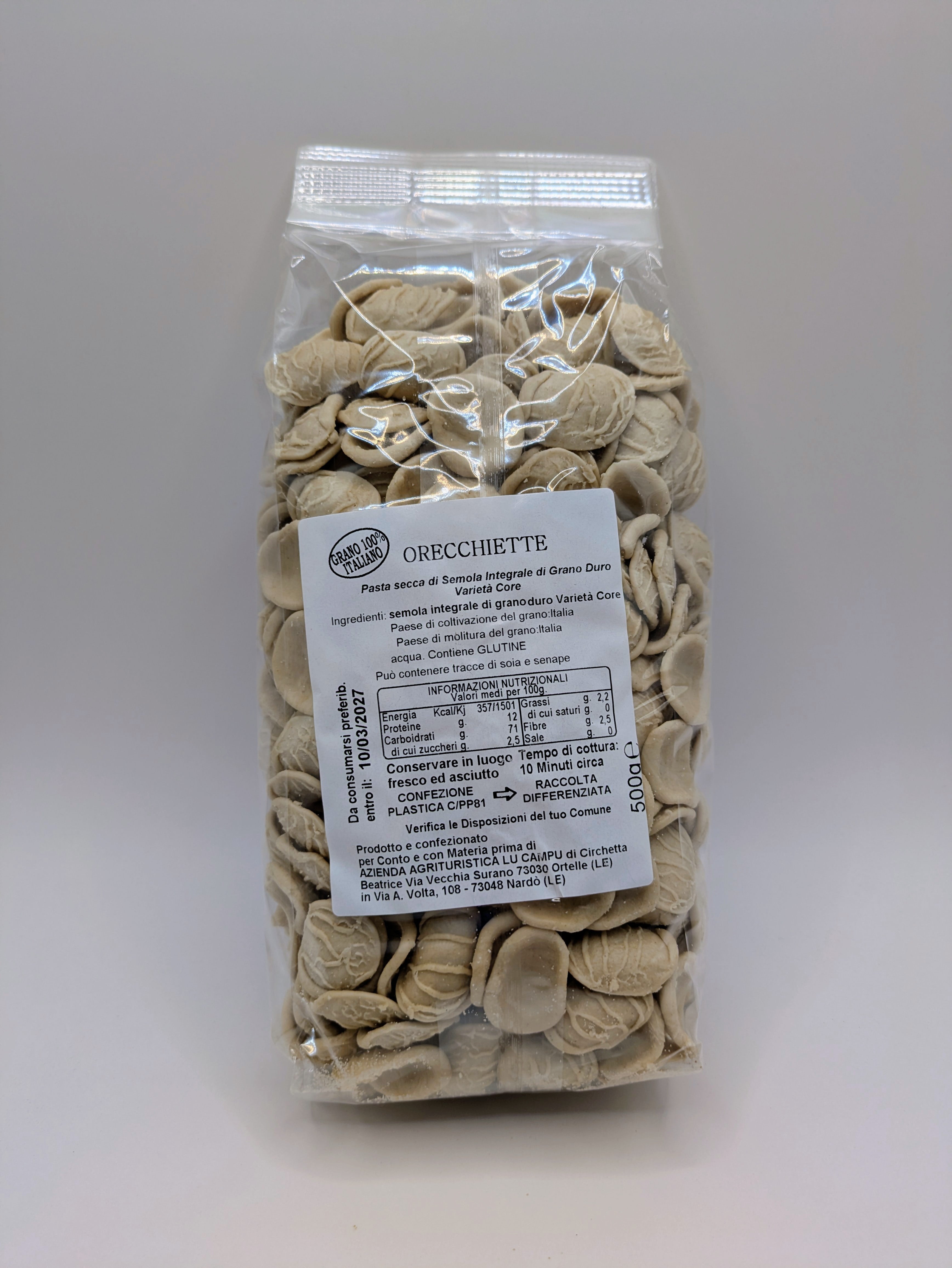 Orecchiette rustiche - 500g